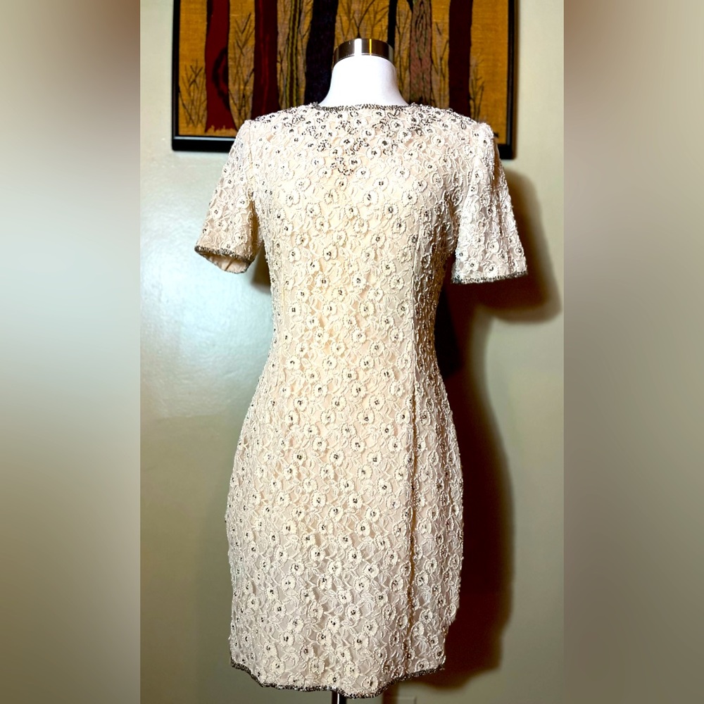 Vintage Stenay cream shift dress